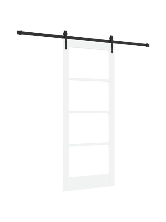 Liuguks valge 83 x 202 cm puit ja metall
