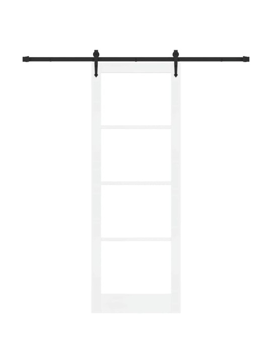 Liuguks valge 83 x 232 cm puit ja metall
