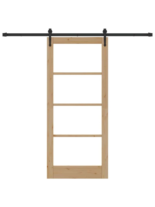 Liuguks pruun 86 x 198.5 cm puit ja metall