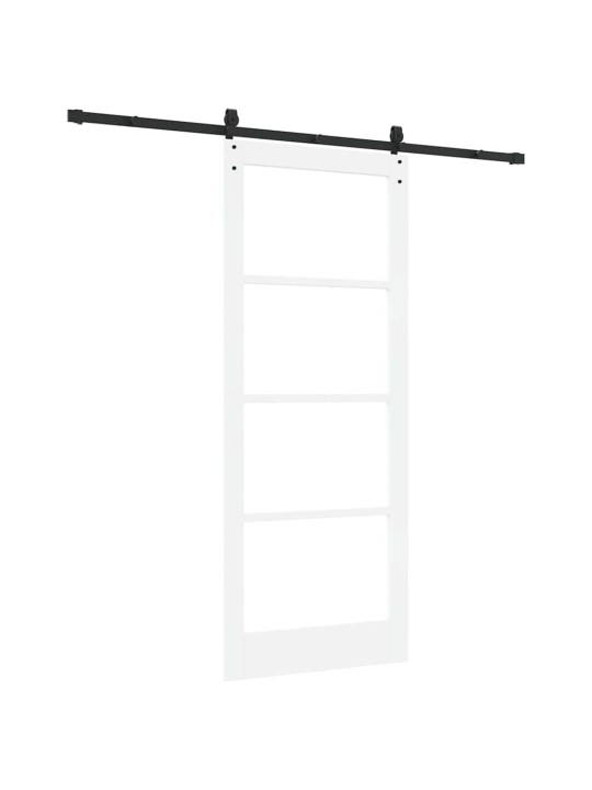 Liuguks valge 86 x 211 cm puit ja metall