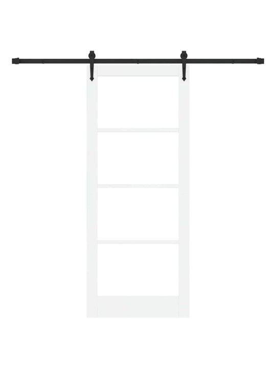 Liuguks valge 86 x 211 cm puit ja metall