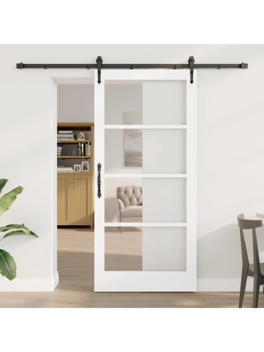 Liuguks valge 93 x 202 cm puit ja metall