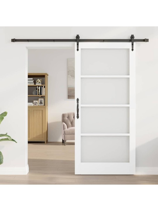 Liuguks valge 93 x 202 cm puit ja metall