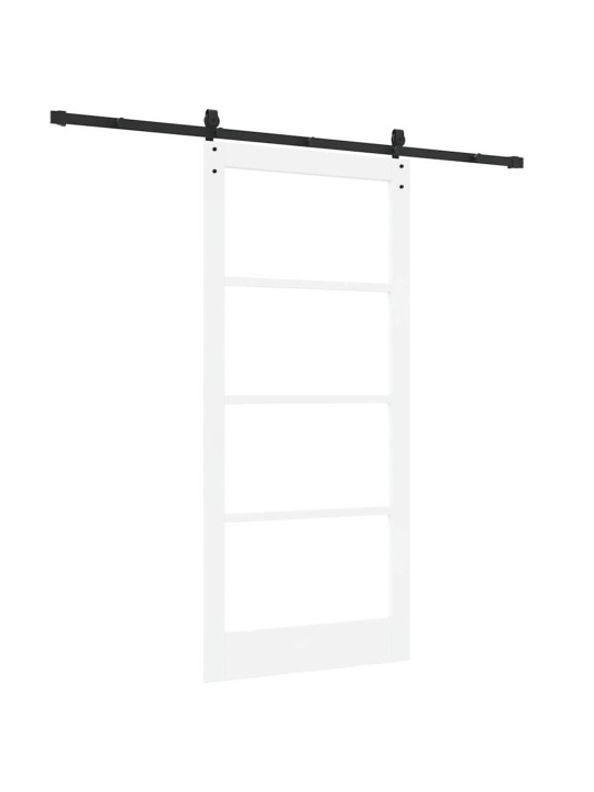 Liuguks valge 93 x 202 cm puit ja metall