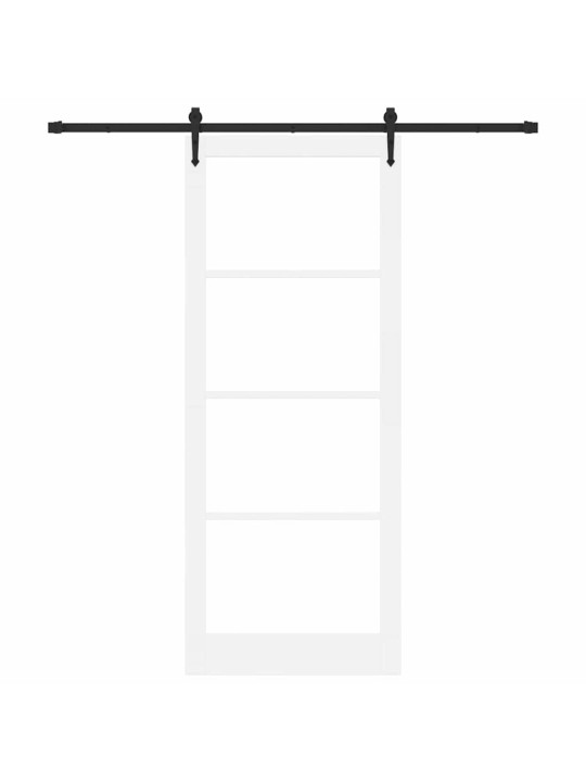 Liuguks valge 93 x 232 cm puit ja metall