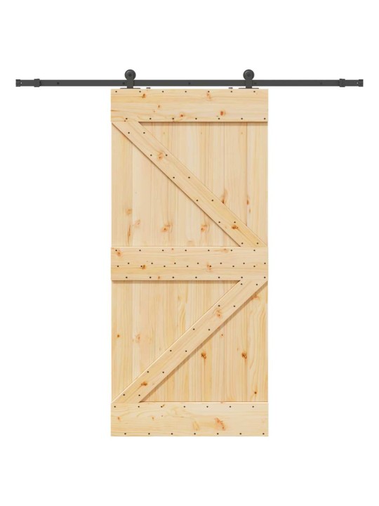 Liuguks tarvikutega, 90 x 210 cm, männipuit