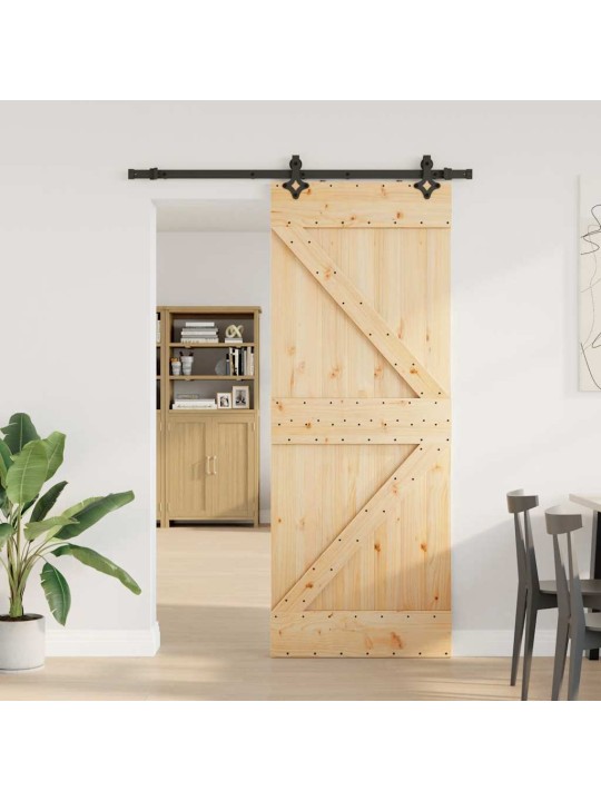 Liuguks tarvikutega 80 x 210 cm, männipuit