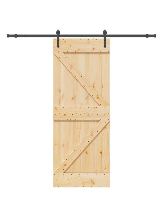 Liuguks tarvikutega 80 x 210 cm, männipuit