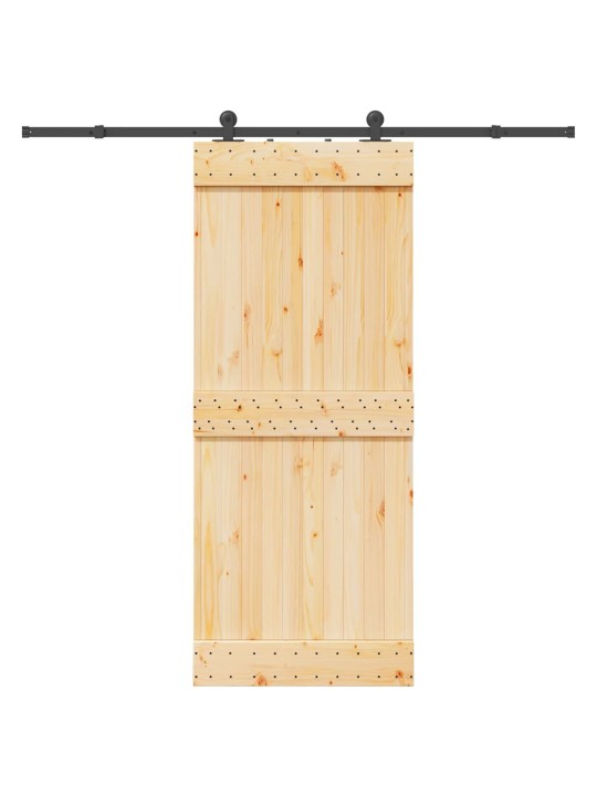 Liuguks tarvikutega, 85 x 210 cm, männipuit