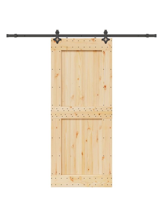Liuguks tarvikutega, 95 x 210 cm, männipuit
