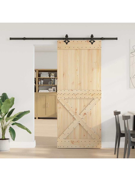 Liuguks tarvikutega, 95 x 210 cm, männipuit