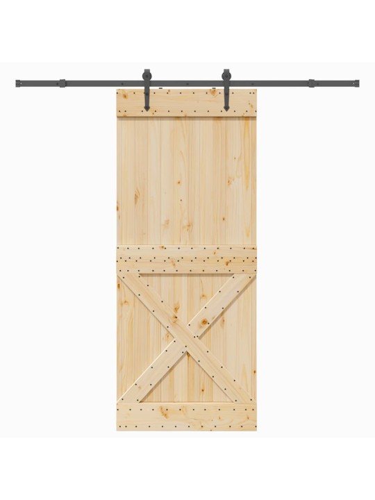 Liuguks tarvikutega, 95 x 210 cm, männipuit