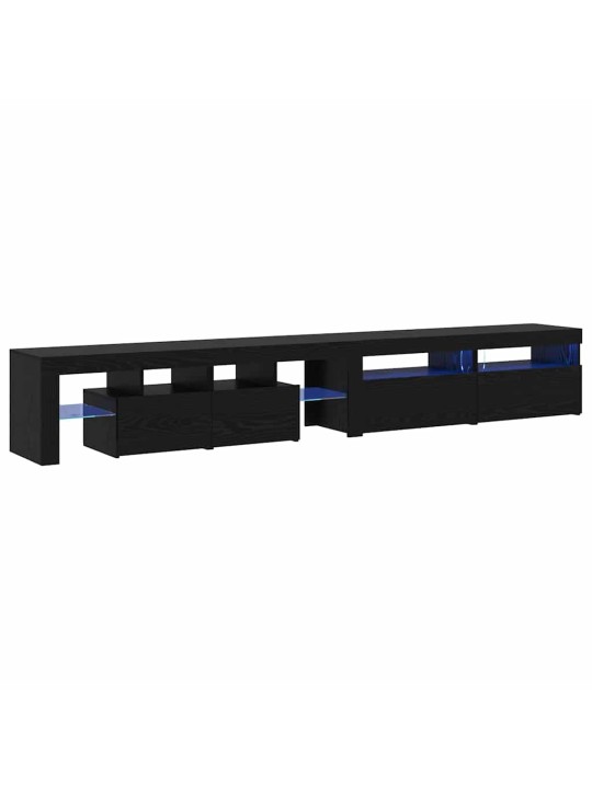 Televiisorikapid 3 tk must tamm 260 x 36.5 x 40 cm tehispuit