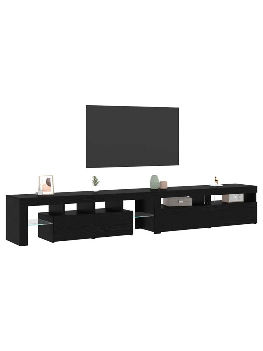 Televiisorikapid 3 tk must tamm 260 x 36.5 x 40 cm tehispuit