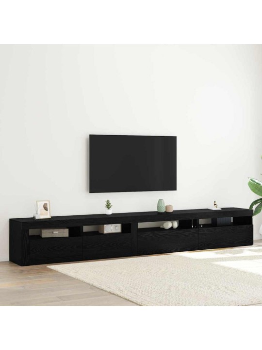 Televiisori kabinet 3 tk must tamm 270 x 35 x 40 cm tehispuit