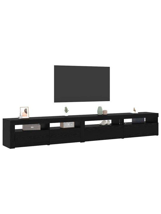 Televiisori kabinet 3 tk must tamm 270 x 35 x 40 cm tehispuit