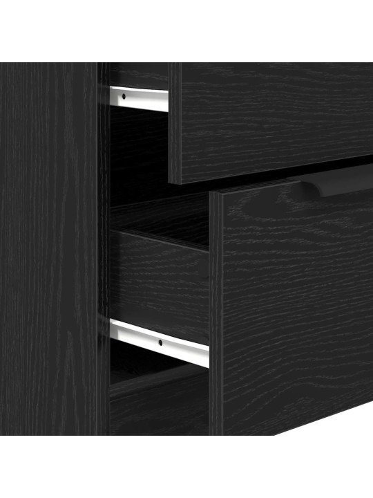 Buffet sahtliga must tamm 180 x 30 x 70 cm tehispuit