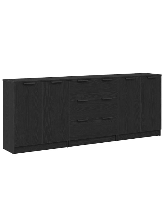 Buffet sahtliga must tamm 180 x 30 x 70 cm tehispuit