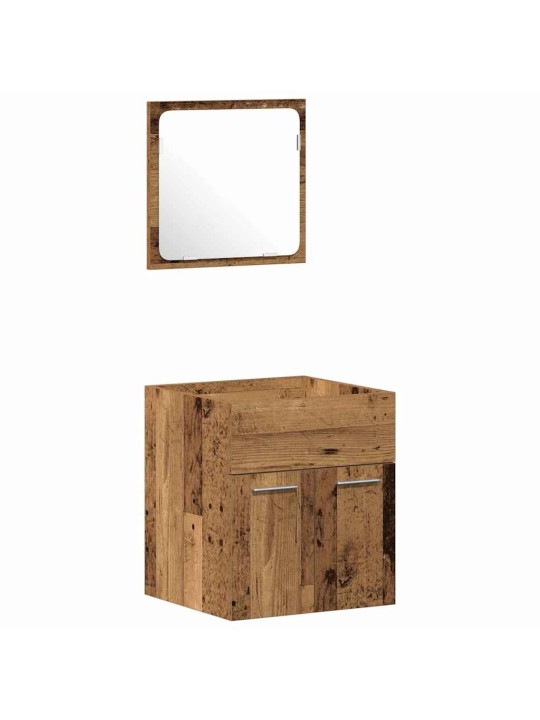 Vannitoa mööbli komplekt 3 tk vana puit 41 x 38.5 x 46 cm