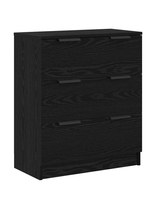 Kõide sahtliga 3 tk must tamm 60 x 30 x 70 cm tehispuit