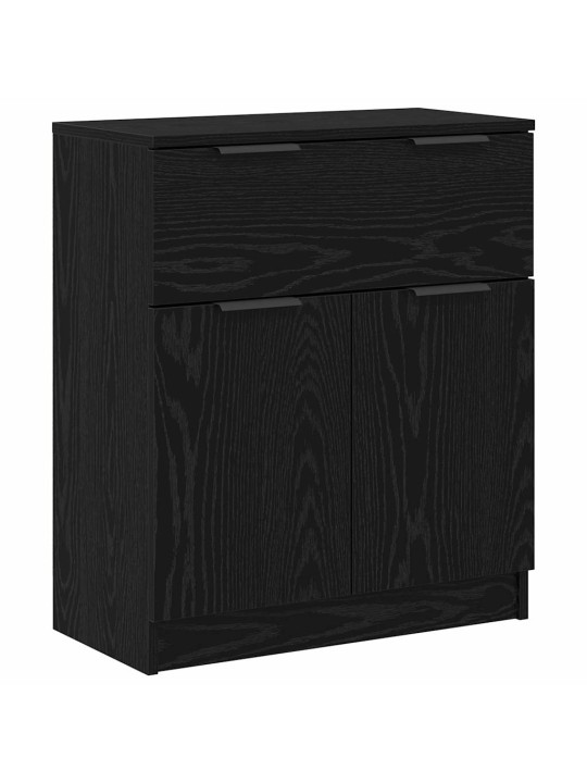 Kõide sahtliga 3 tk must tamm 60 x 30 x 70 cm tehispuit