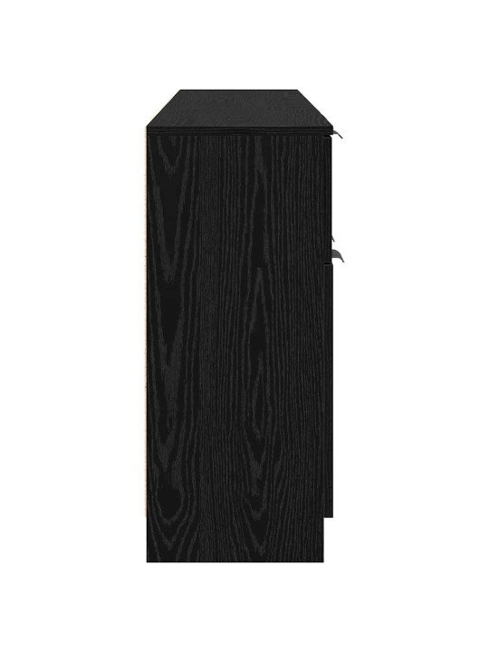 Kõide sahtliga 3 tk must tamm 60 x 30 x 70 cm tehispuit