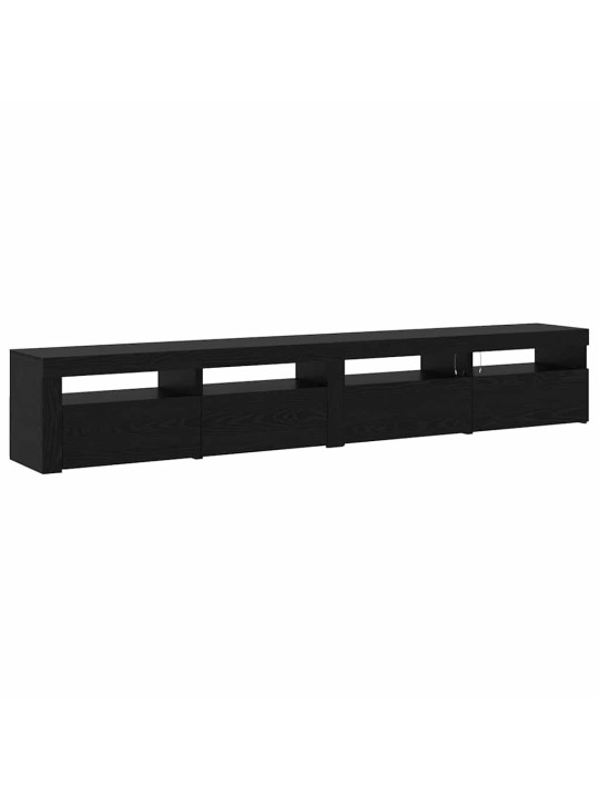 Televiisori kabinet 3 tk must tamm 240 x 35 x 40 cm tehispuit