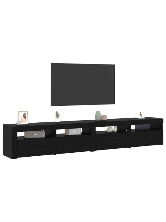Televiisori kabinet 3 tk must tamm 240 x 35 x 40 cm tehispuit