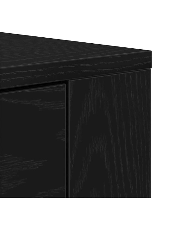 Külglaud sahtliga must tamm 160 x 33 x 70 cm tehispuit