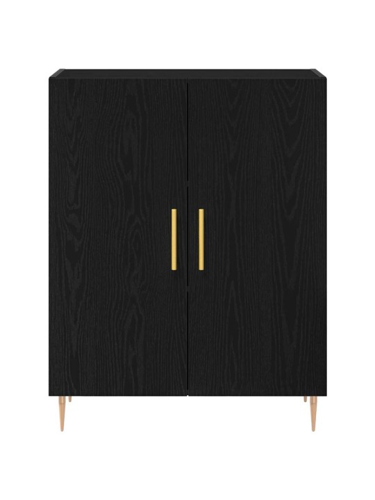 Kõrge kapp must tamm 69.5x34x180 cm töödeldud puit