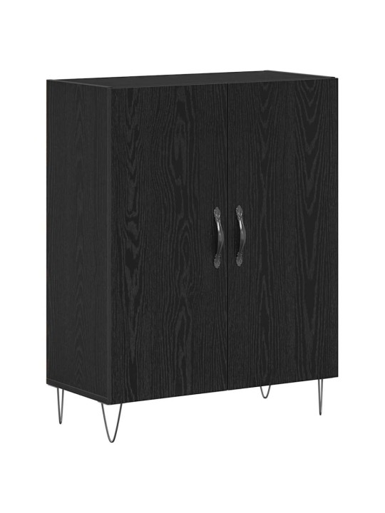 Kõrge kapp must tamme 69.5x34x180 cm töödeldud puit