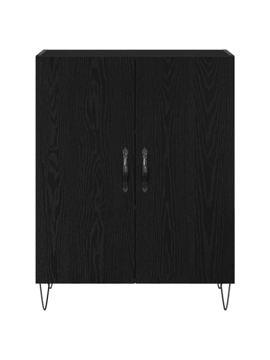 Kõrge kapp must tamme 69.5x34x180 cm töödeldud puit