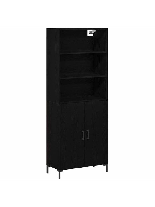 Kõrgushein 2 tk must tamm 70 x 34 x 180 cm tehispuit