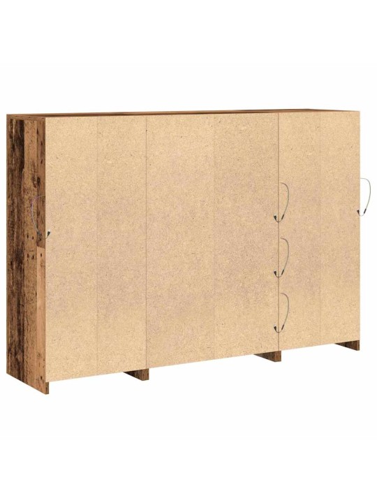 Kapp led valgustitega, vana puit 142.5x37x100 cm, tugevdatud puit