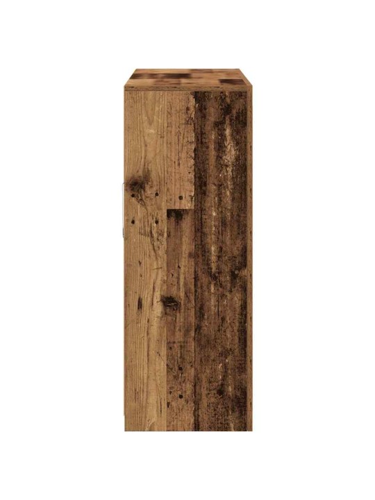 Sideboard led valgustitega vana puit 181.5x37x100 cm tehispuit