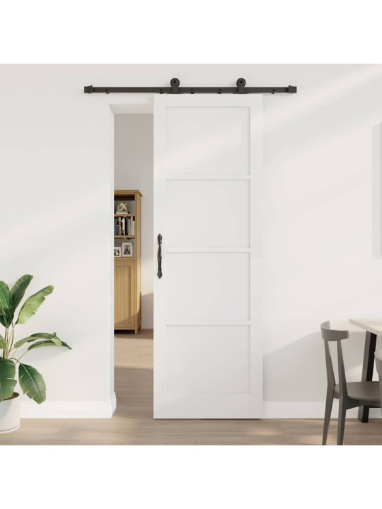 Liuguks valge ja must 78 x 232 cm tugev männipuit ja teras