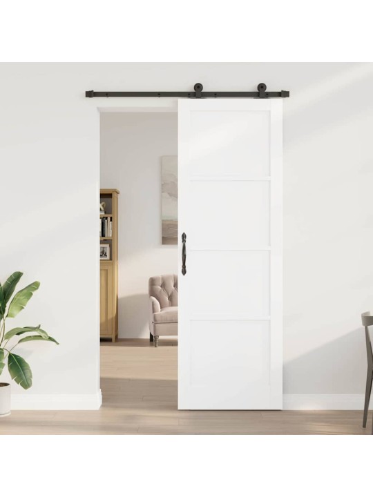 Liuguks valge ja must 78 x 232 cm tugev männipuit ja teras