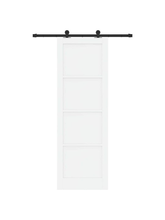 Liuguks valge ja must 78 x 232 cm tugev männipuit ja teras