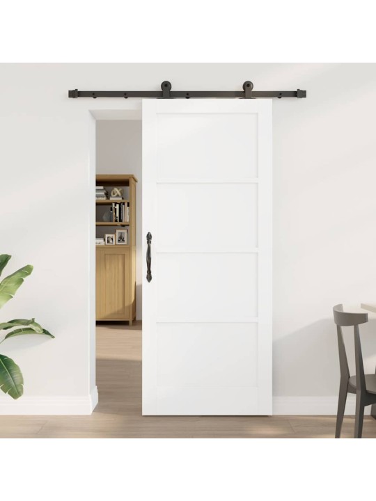 Liuguks valge ja must 83 x 202 cm tugev männipuit ja teras