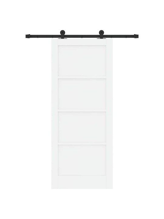 Liuguks valge ja must 83 x 202 cm tugev männipuit ja teras