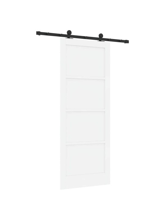 Liuguks valge ja must 83 x 211 cm tugev männipuit ja teras