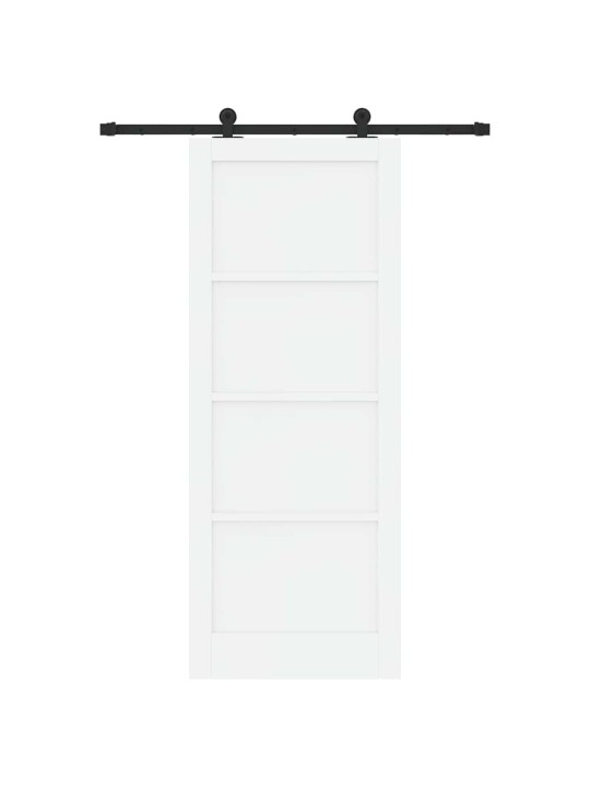 Liuguks valge ja must 83 x 211 cm tugev männipuit ja teras