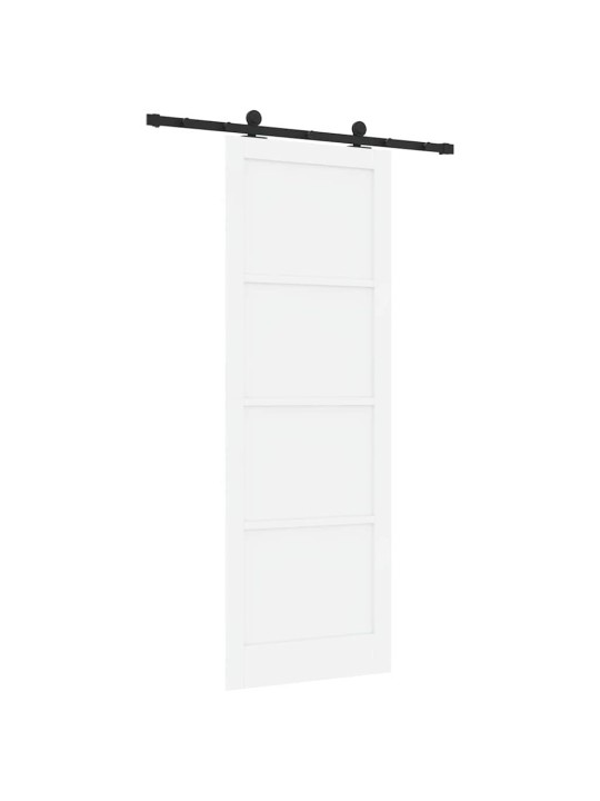 Liuguks valge ja must 83 x 232 cm tugev männipuit ja teras
