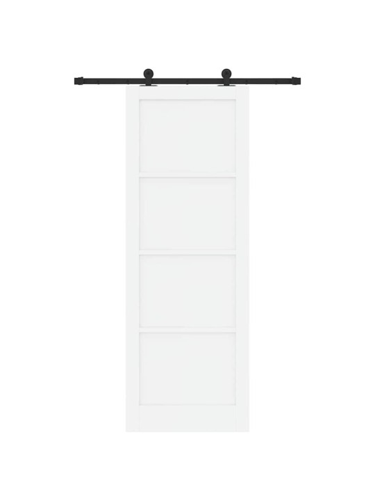 Liuguks valge ja must 83 x 232 cm tugev männipuit ja teras
