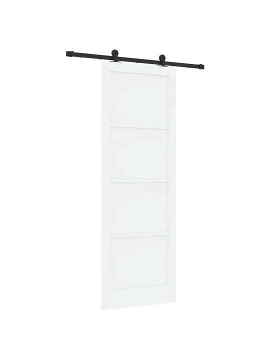 Liuguks valge ja must 83 x 232 cm tugev männipuit ja teras