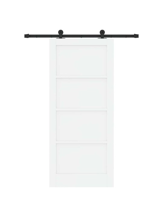 Liuguks valge ja must 86 x 198.5 cm tugev männipuit ja teras