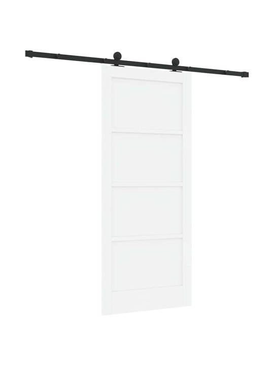 Liuguks valge ja must 86 x 198.5 cm tugev männipuit ja teras