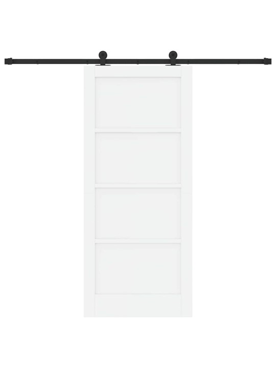 Liuguks valge ja must 86 x 198.5 cm tugev männipuit ja teras