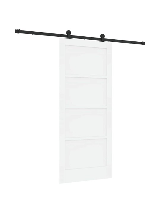 Liuguks valge ja must 86 x 198.5 cm tugev männipuit ja teras
