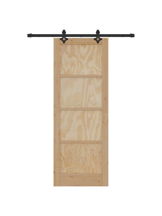 Liugukse komplekt manuaalne naturaalne ja must 78 x 211 cm